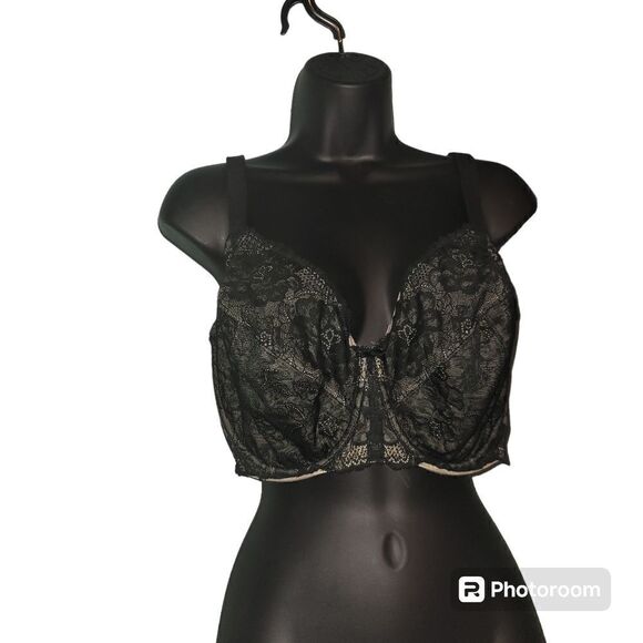 Cacique black and tan bra size 38 H - Picture 1 of 3